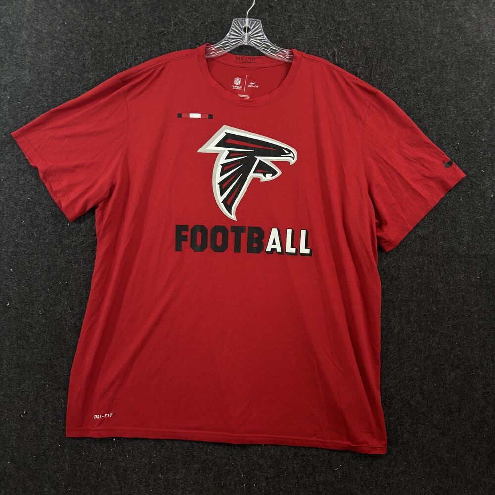 Atlanta Falcons Shirt Men's 3XL Red Graphic Nike Dri-FIT On Field Tee - Picture 1 of 7